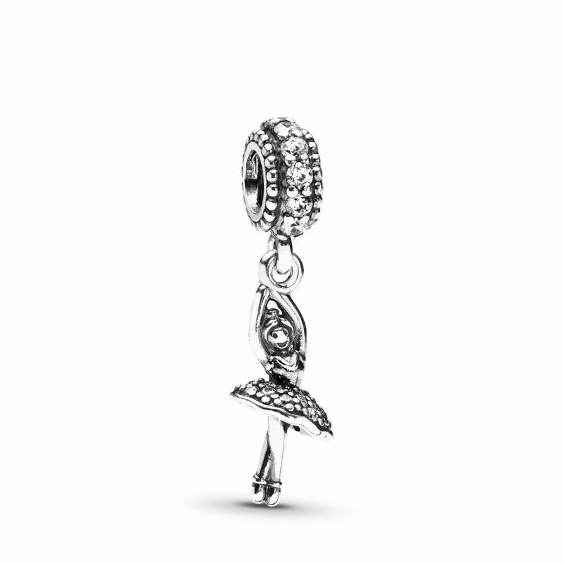 Pandora Ballerina Dangle Charm - Sterling Silver/Cubic Zirconia - Canada | VF9307HY